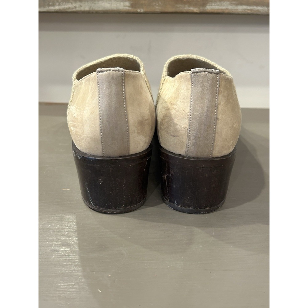 Donald Pliner Taupe/Oatmeal Slip On Shoes With Block Heel Women's Size 8M - Picture 5 of 7